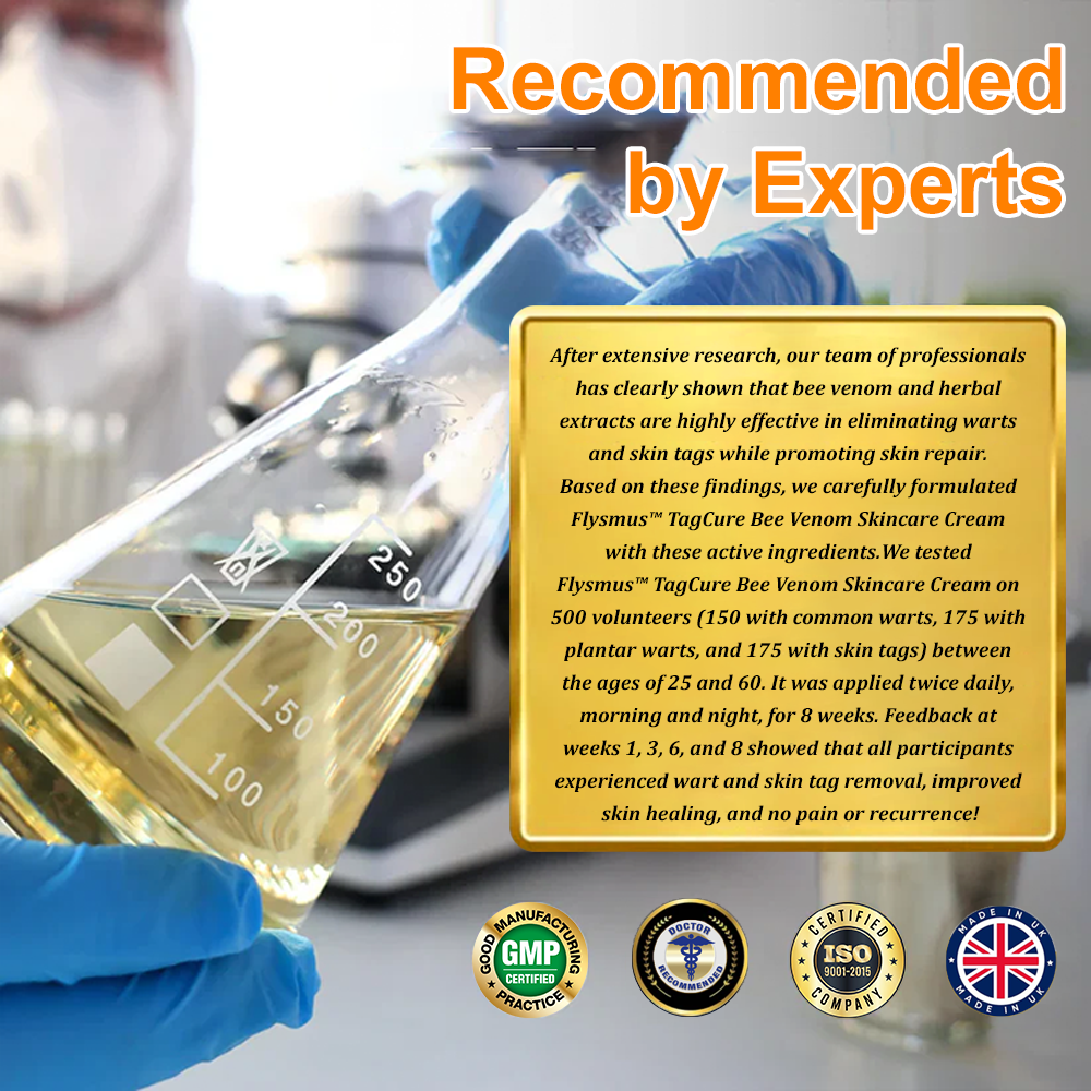 🐝 flysmus™ TagCure Bee Venom Skincare Cream – Helps Treat Persistent Warts, Skin Tags, Skin Lesions, Infections, Scarring, and Smooth Uneven Skin 🌿👨⚕️
